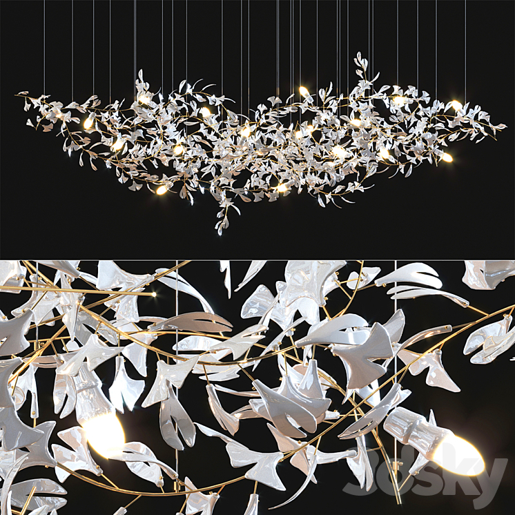 Gingko Chandelier Collection 3DS Max Model - thumbnail 2