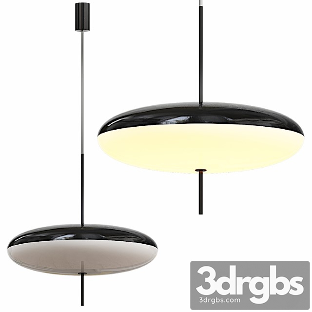 Gino Sarfatti Model No 2065 Ceiling Light In Black And White 1 3dsmax Download - thumbnail 1