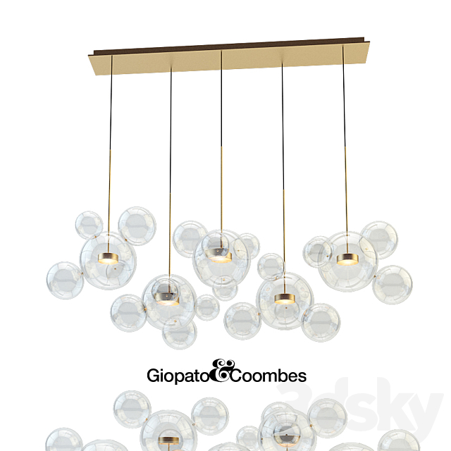 Giopato & Coombes Chandelier BTC24Z-PE1-BZBC 3DSMax File - thumbnail 1