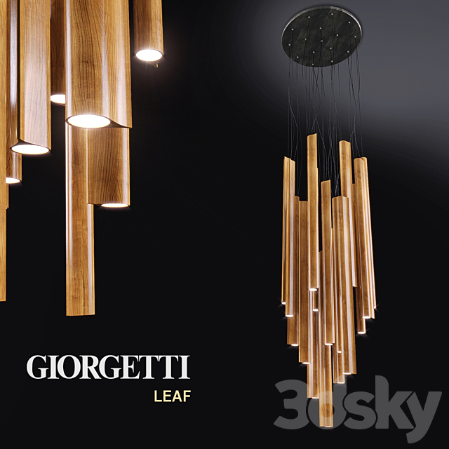 Giorgetti Leaf LED Suspension Lamp 3DSMax File - thumbnail 1