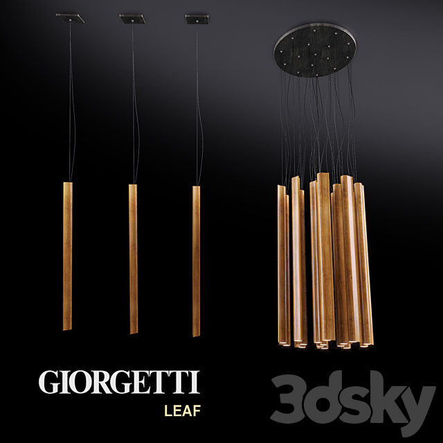 Giorgetti Leaf LED Suspension Lamp 3DSMax File - thumbnail 2