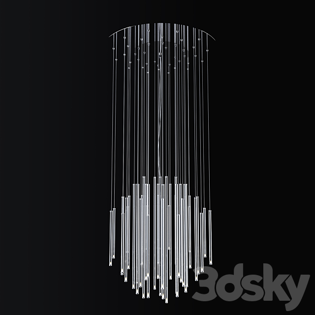 Glass Chandelier 3DSMax File - thumbnail 2