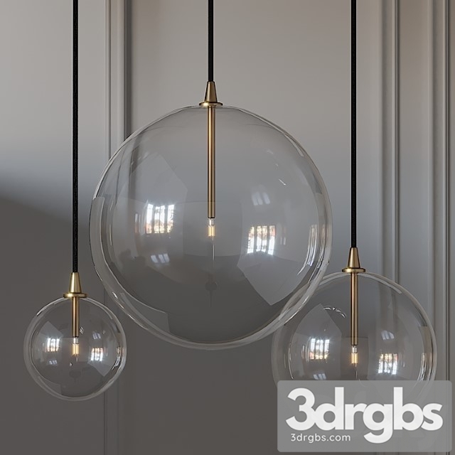 Glass globe mobile pendant 3dsmax Download - thumbnail 1