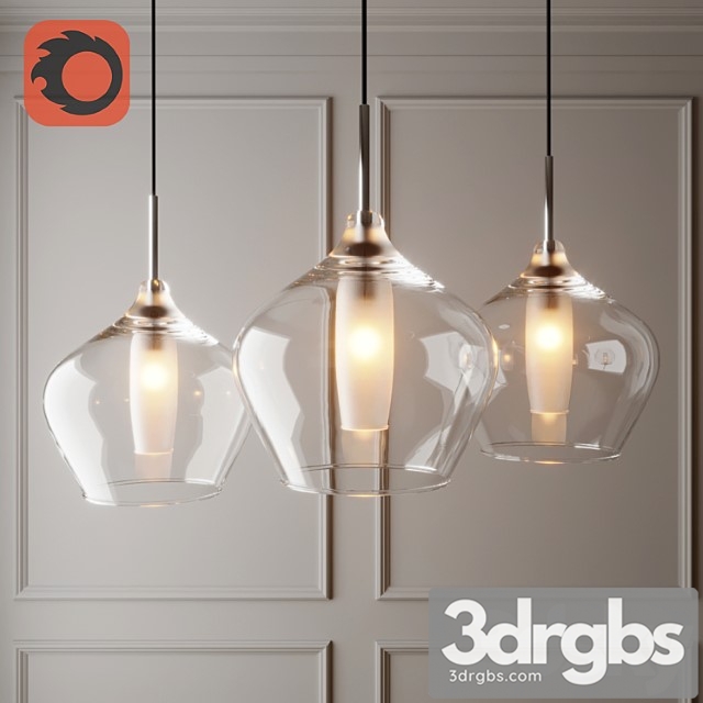 Glass pedant lamp 3dsmax Download - thumbnail 1