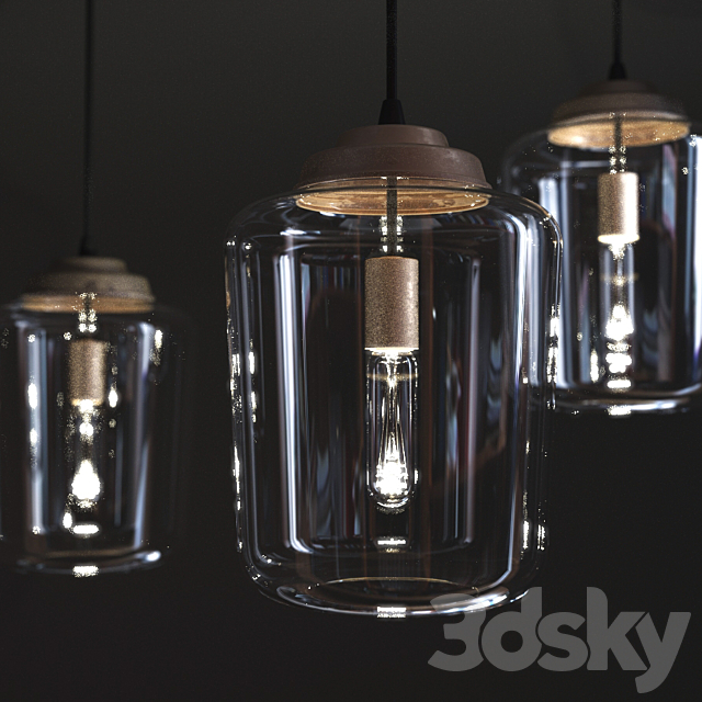 Glass pendant light 3DSMax File - thumbnail 2