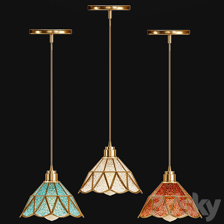 glass pendant light-vol02 3DS Max - thumbnail 2