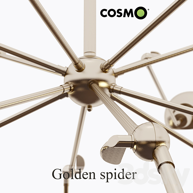 Golden spider 3DS Max Model - thumbnail 2