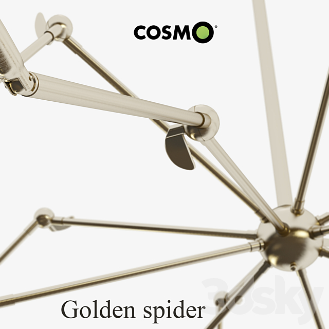 Golden spider 3DS Max Model - thumbnail 3