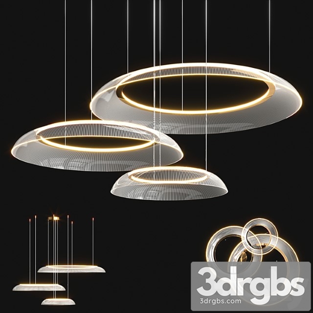 Graduated circle chandelier - thumbnail 1