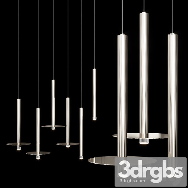 Grok candle led pendant lamp nickel 3dsmax Download - thumbnail 1