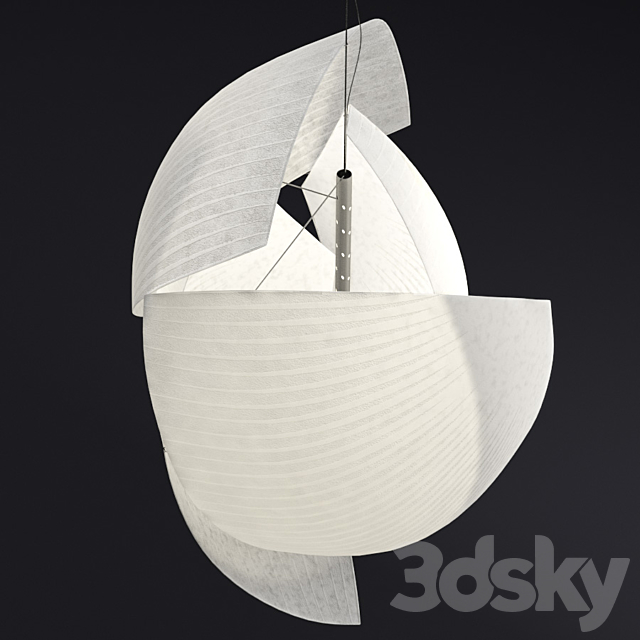 Grok Voiles paper pendant lamp 3DS Max Model - thumbnail 2