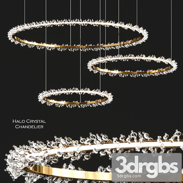 Halo Crystal Chandelier by Manooi 3dsmax Download - thumbnail 1