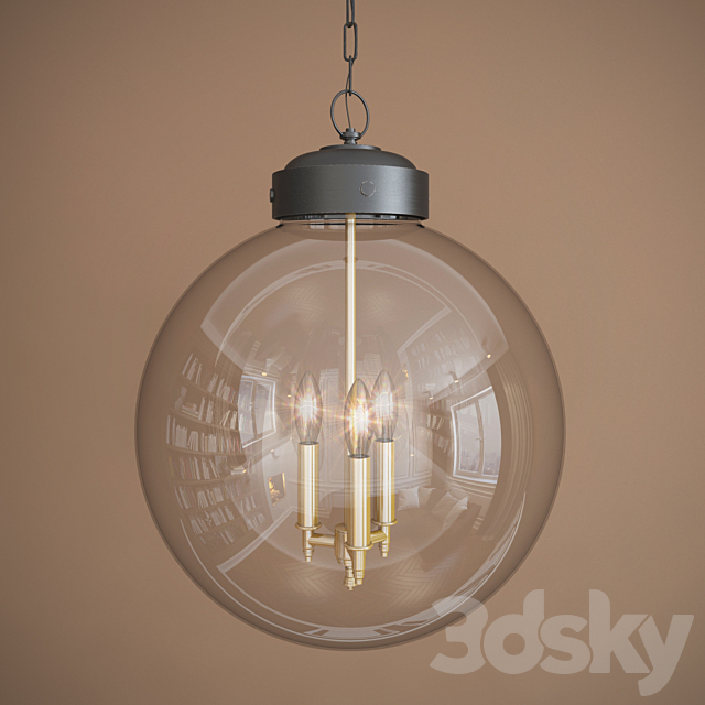 Hampton Lighting Glass Sphere Chandelier 3DSMax File - thumbnail 1