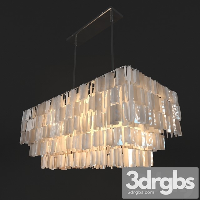 Hanging capiz chandelier 3dsmax Download - thumbnail 1