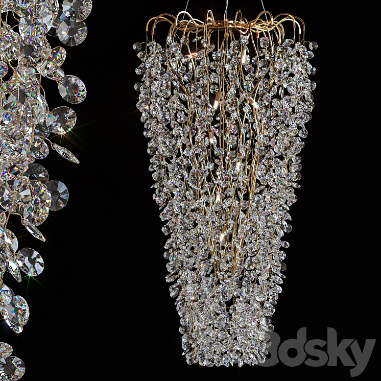 Hanging chandelier AISLING E 3DS Max Model - thumbnail 3