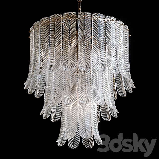 Hanging chandelier E27 MD.2037-8-P FGD 3ds Max - thumbnail 1