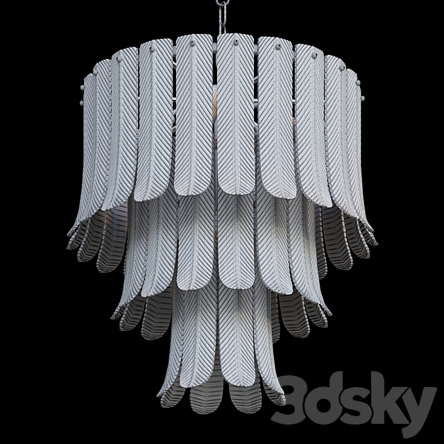 Hanging chandelier E27 MD.2037-8-P FGD 3ds Max - thumbnail 2