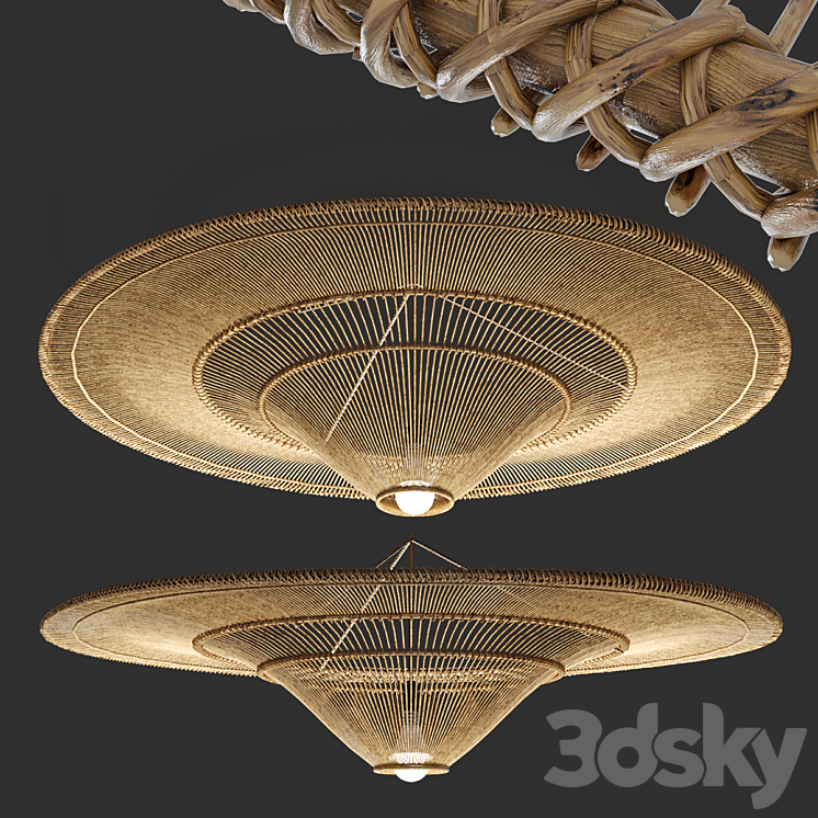 Hanging chandelier №7 3DS Max Model - thumbnail 1