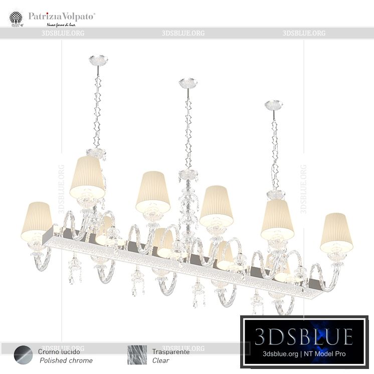Hanging chandelier Patrizia Volpato Intressi 1310 10 H74 3DS Max - thumbnail 3