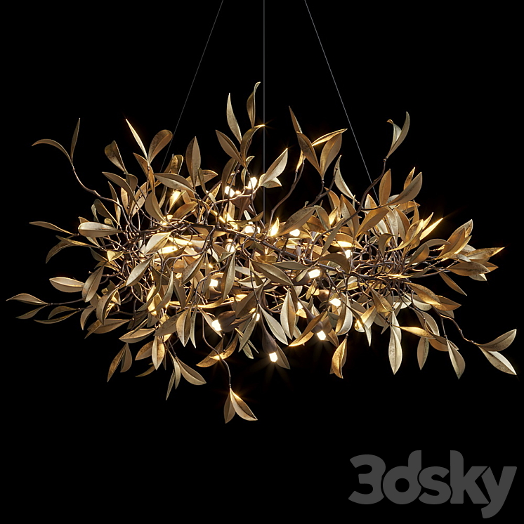 Hanging chandelier Vargov Design – Olive 3DS Max Model - thumbnail 1