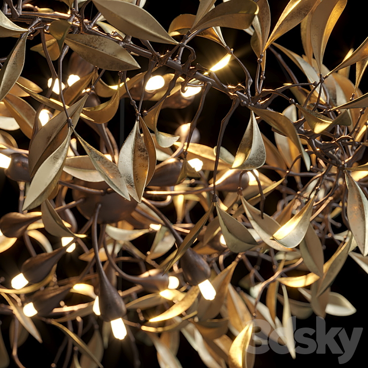 Hanging chandelier Vargov Design – Olive 3DS Max Model - thumbnail 2