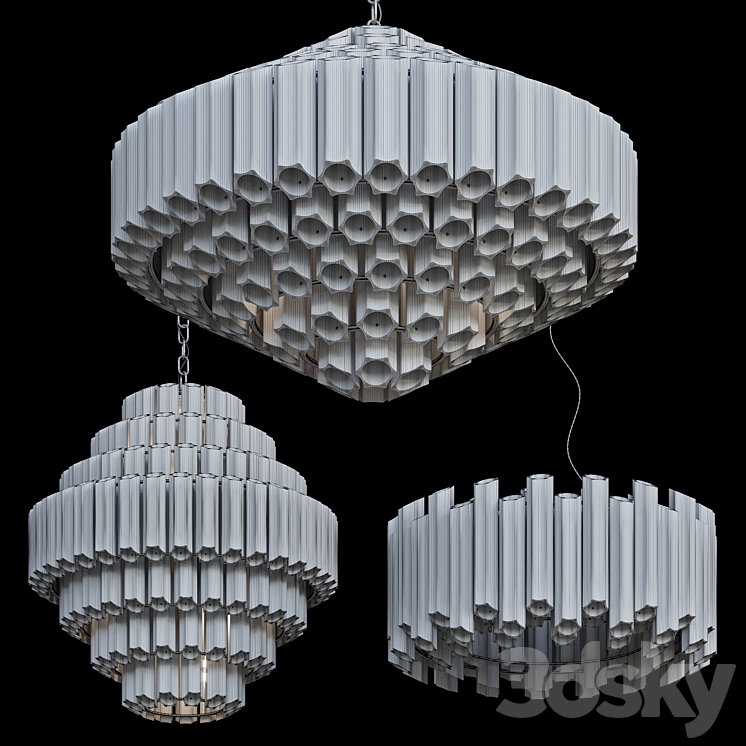 Hanging chandeliers Cloyd CAPOTE 3DS Max Model - thumbnail 2