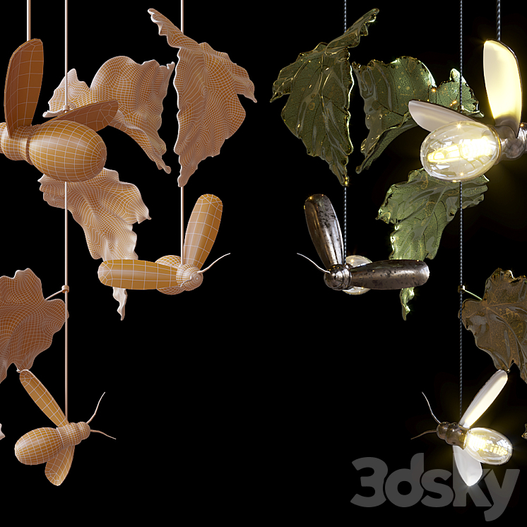 Hanging elements FIREFLY – Vargov Design 3DS Max Model - thumbnail 2