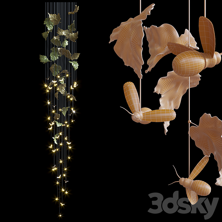 Hanging elements FIREFLY – Vargov Design 3DS Max Model - thumbnail 2