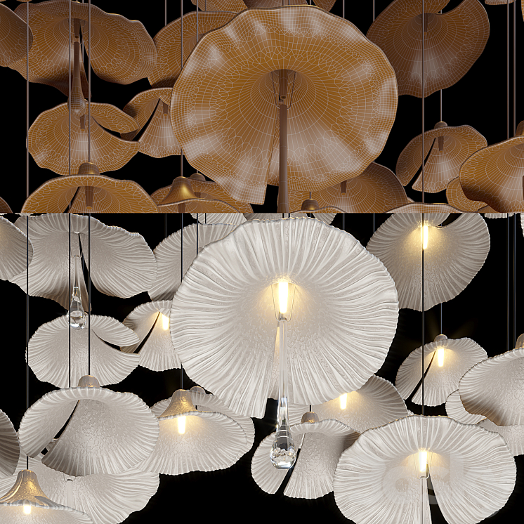 Hanging installation Vargov® Design – Nelumbo 3DS Max Model - thumbnail 2