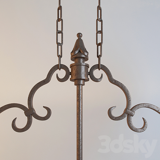 Hanging lamp and sconces Chiaro Ivanhoe 3DSMax File - thumbnail 2