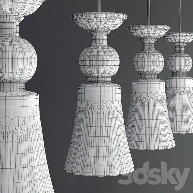 Hanging lamp Bover Twins 01 3DSMax File - thumbnail 3