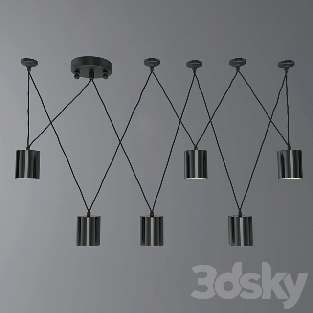 Hanging lamp Favourite Actuel 1441-6P 3DS Max Model - thumbnail 1