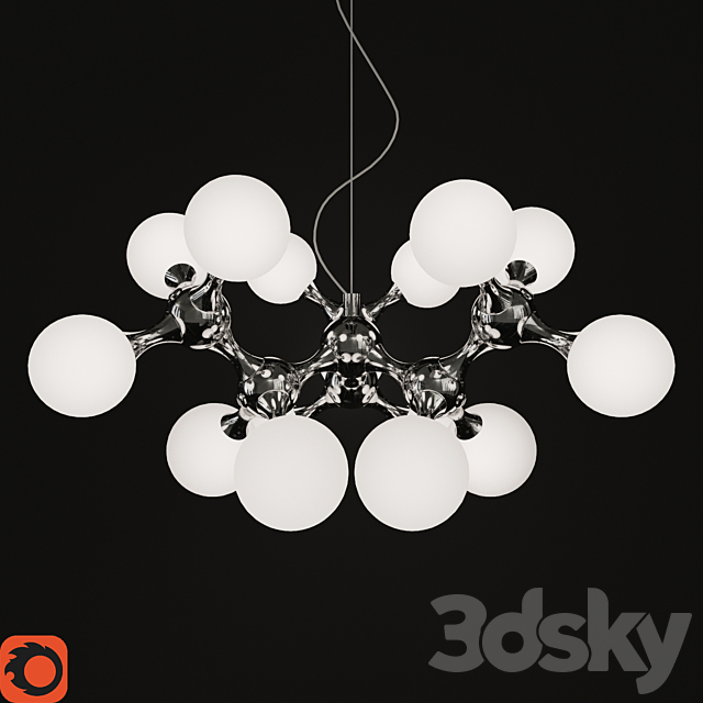 Hanging lamp Ideal Lux Nodi SP15 Bianco 3DSMax File - thumbnail 1