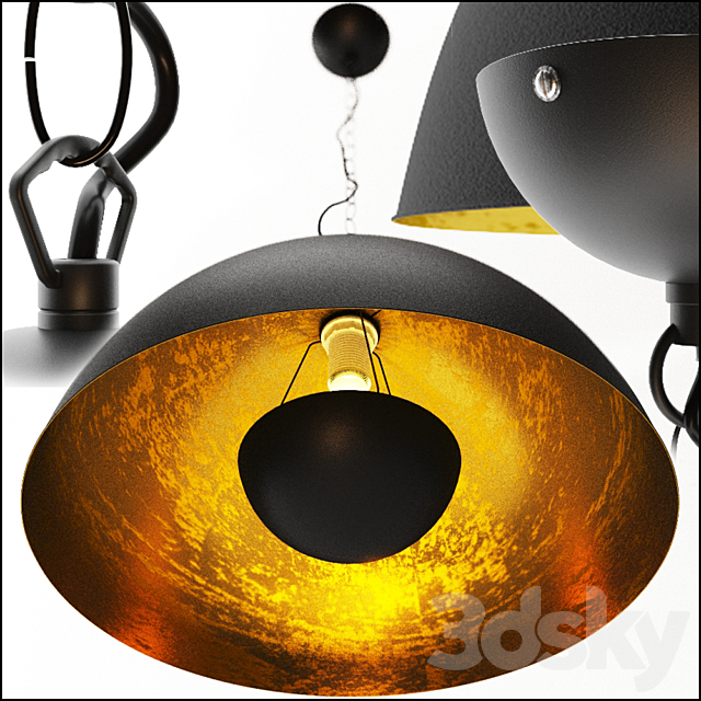 Hanging lamp Industrial Dome 3DSMax File - thumbnail 2