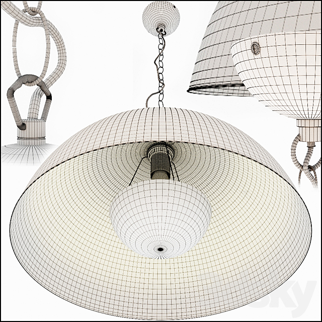 Hanging lamp Industrial Dome 3DSMax File - thumbnail 3