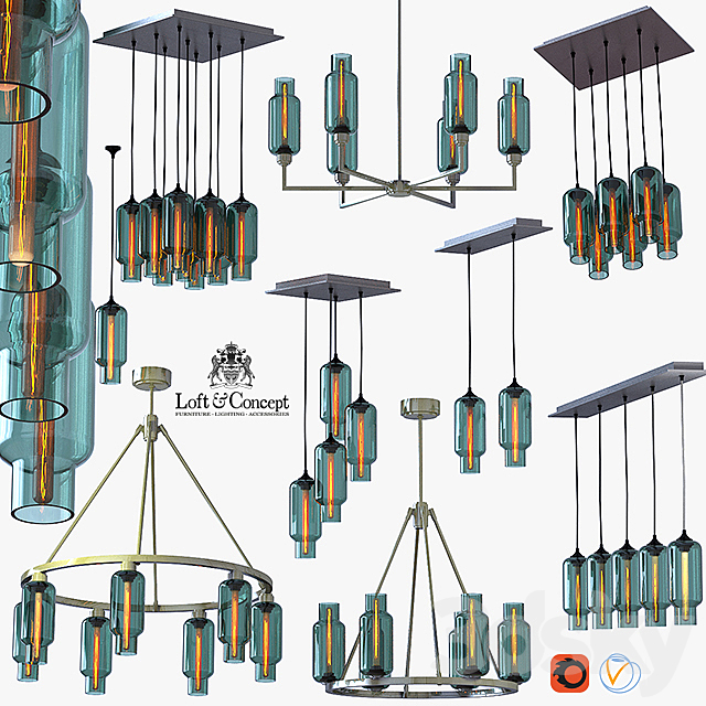 HANGING LAMP JEREMY PYLES JEREMY PHAROS 3DSMax File - thumbnail 1