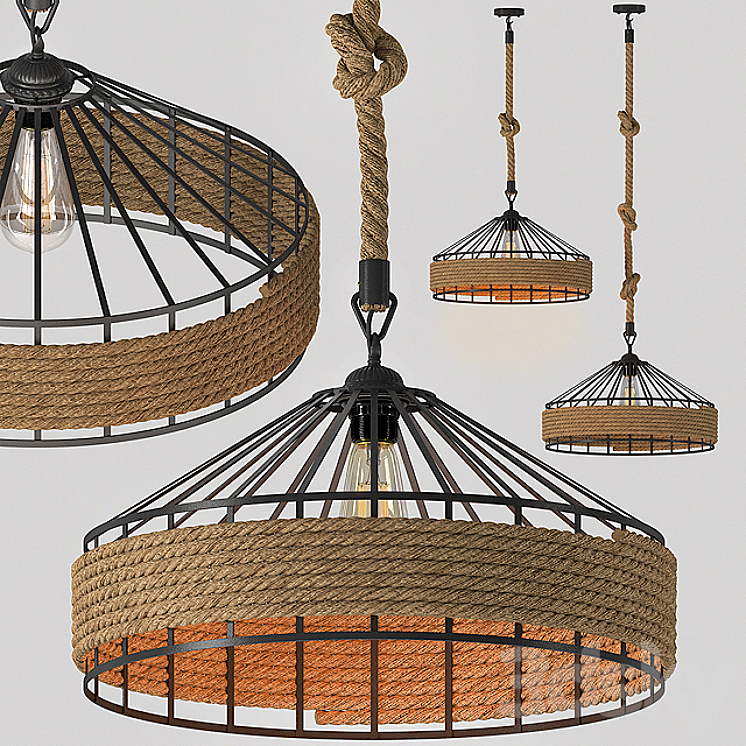 hanging lamp loft Country 3DS Max Model - thumbnail 3