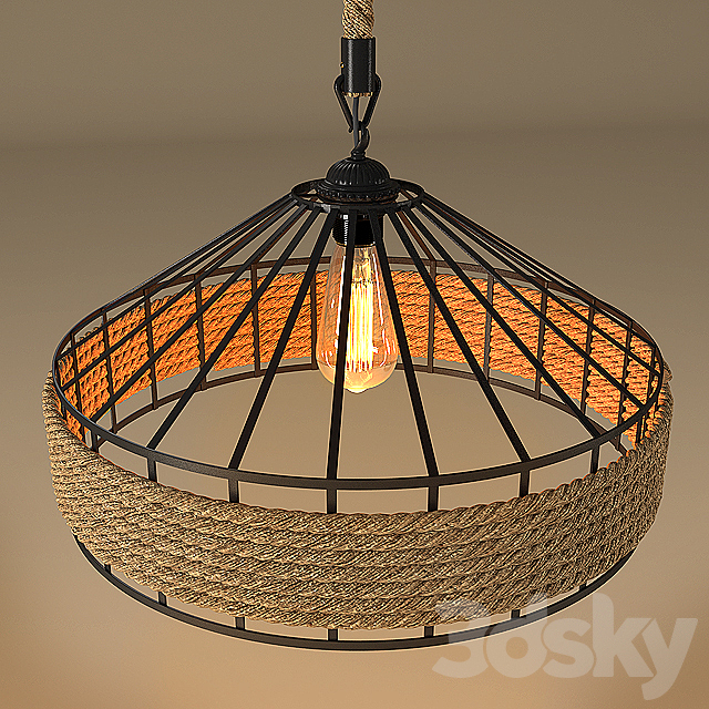 hanging lamp loft Country 3DSMax File - thumbnail 3