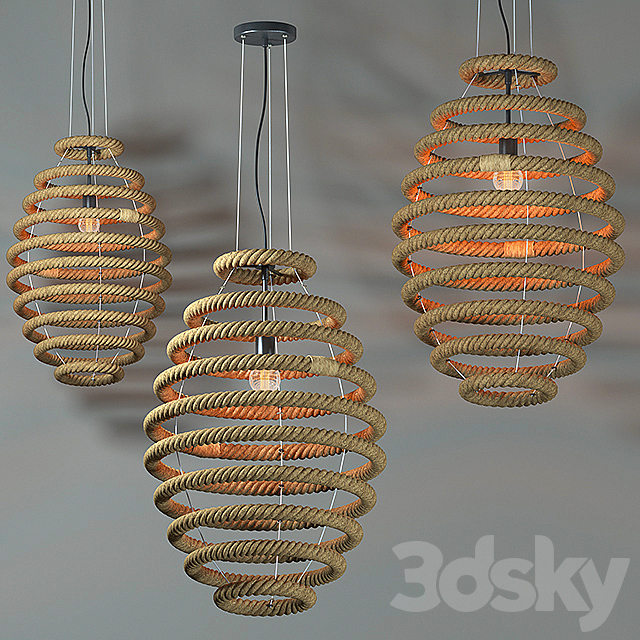 hanging lamp loft Country 3DSMax File - thumbnail 1