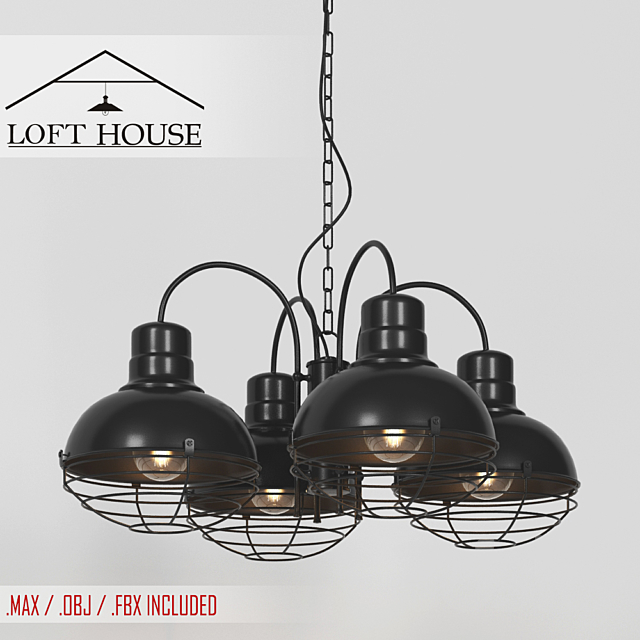 Hanging lamp LOFT HOUSE P-137 3DSMax File - thumbnail 1