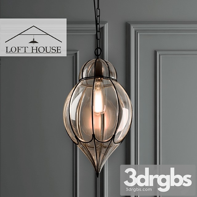 Hanging lamp loft house p-164 3dsmax Download - thumbnail 1