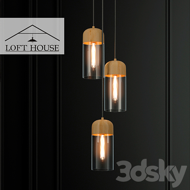 Hanging lamp LOFT HOUSE P-166 3DSMax File - thumbnail 1