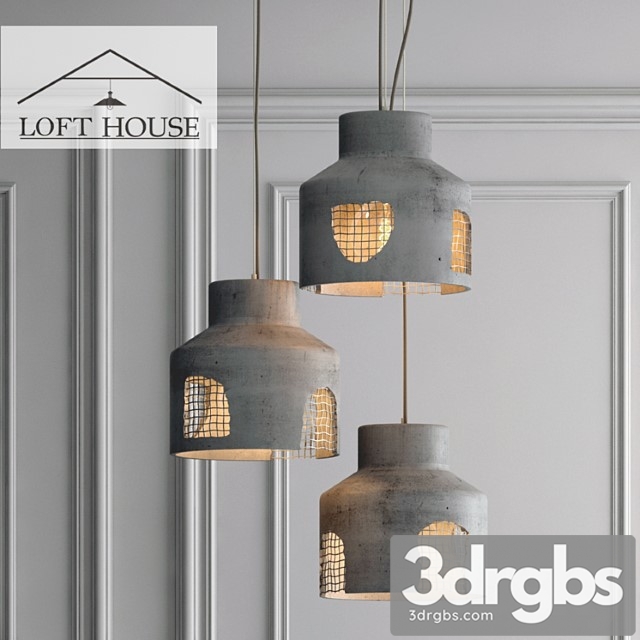 Hanging Lamp Loft House P 186 3dsmax Download - thumbnail 1