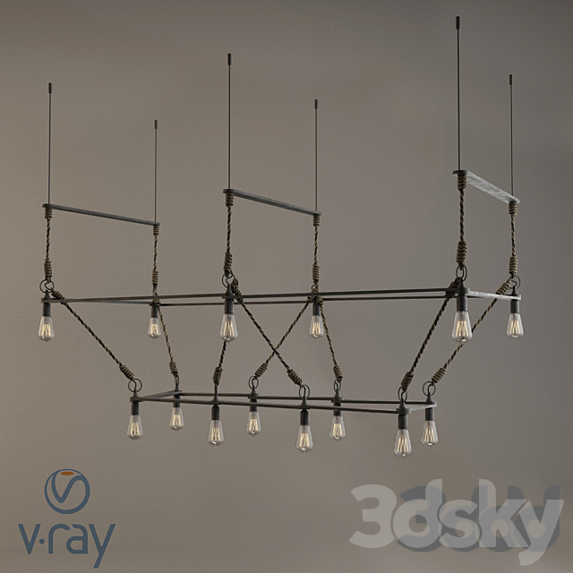 Hanging Lamp Loft lamp 3DSMax File - thumbnail 1