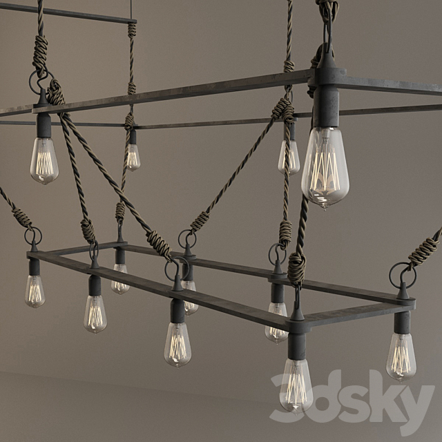 Hanging Lamp Loft lamp 3DSMax File - thumbnail 2