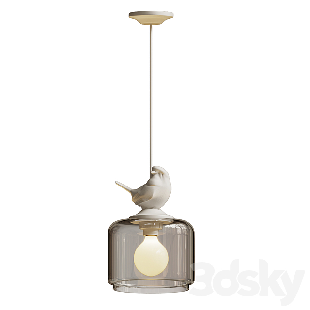 Hanging lamp provence bird pendant 3DSMax File - thumbnail 4