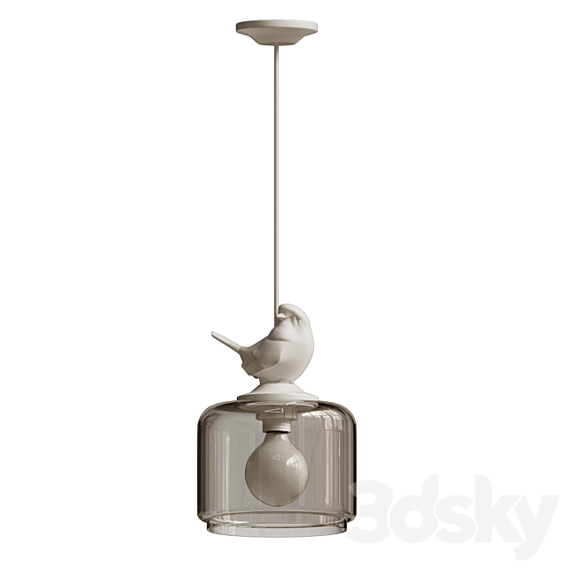 Hanging lamp provence bird pendant 3DSMax File - thumbnail 5