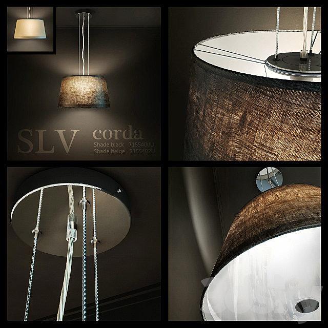 Hanging lamp SLV Corda 3DS Max Model - thumbnail 1