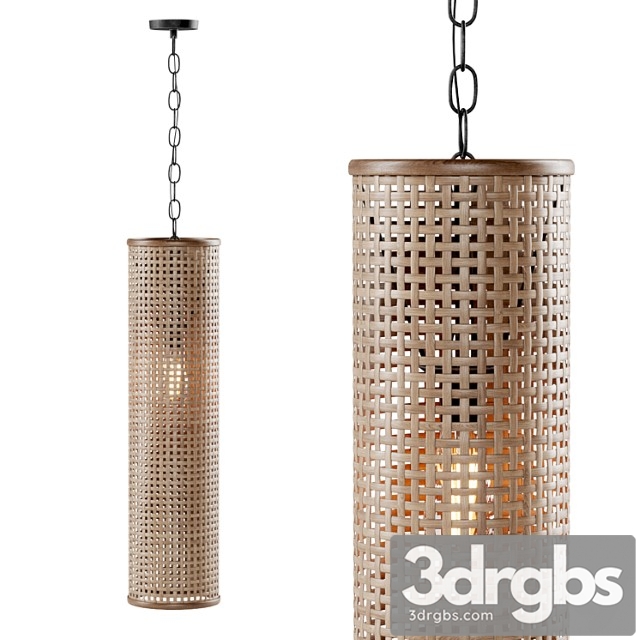 Hanging rattan lamp H700 - thumbnail 1