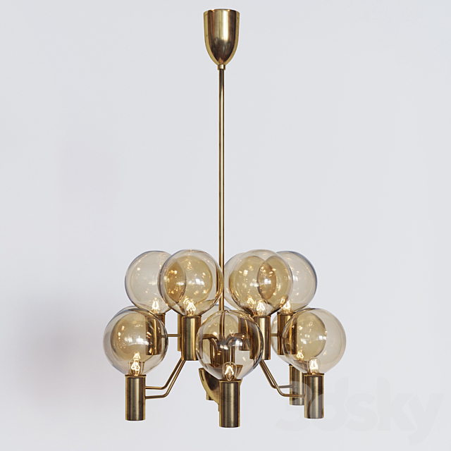 Hans-Agne Jakobsson Ceiling Lamps model T372 _ 12 ‘Patricia’ 3DSMax File - thumbnail 1